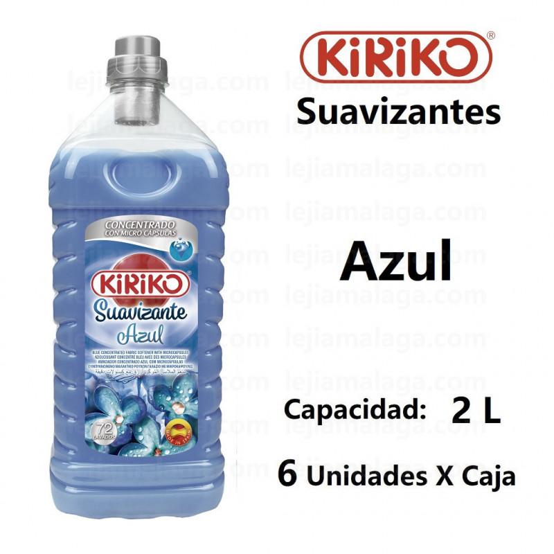 8411878104196Suavizante Concentrado Azul Con Microcapsulas Kiriko 2 Litros