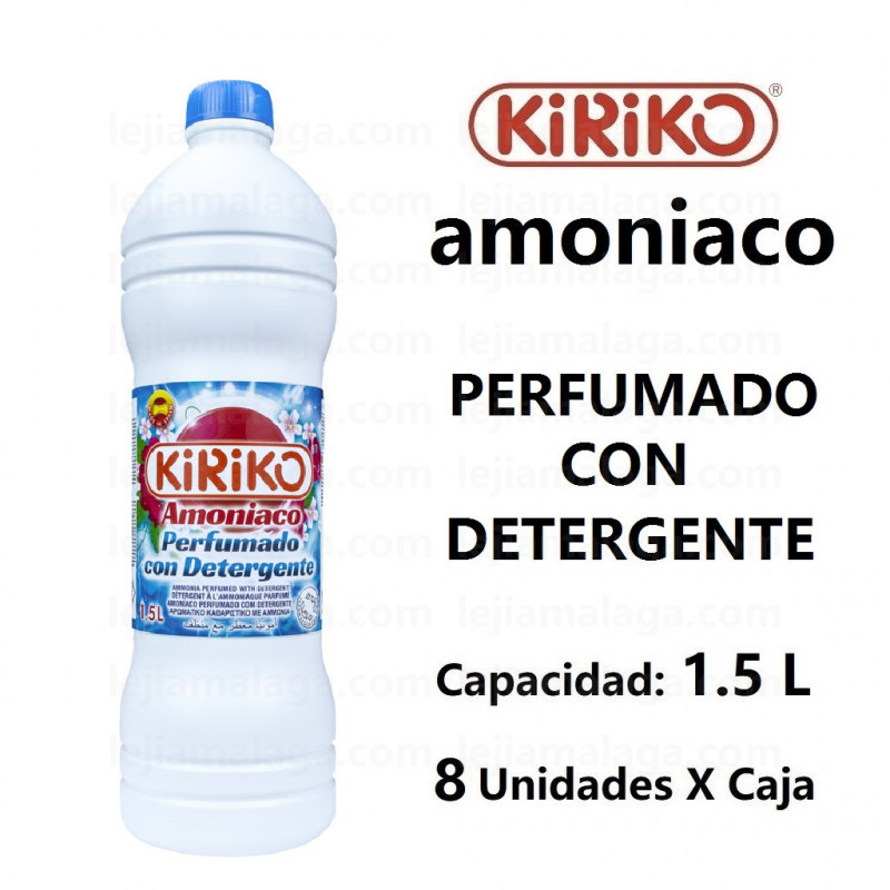 8411878208191Amoniaco Perfumado Con Detergente Kiriko 1.5 Litros