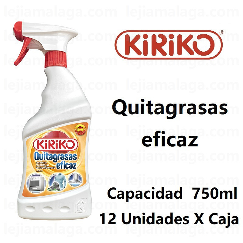 Quitagrasas eficaz Con Pistola Kiriko 750 ml