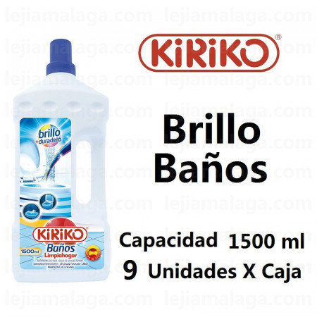 8411878707151Limpiador Ba?o Brillo Kiriko 1.5Litros 9 Unidades Por Caja