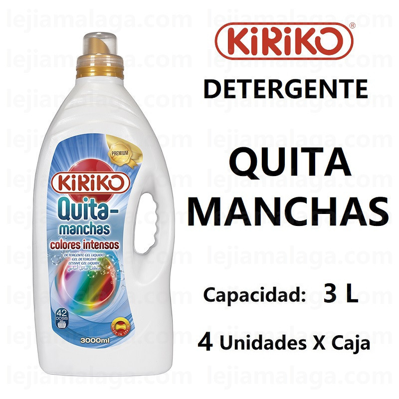 8411878804102Detergente Lquido Quitamanchas Colores Intensos 3 Litros