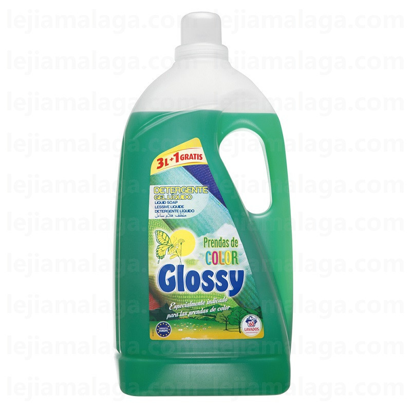 DETERGENTE GEL LIQUIDO GLOSSY COLOR 4 LITROS