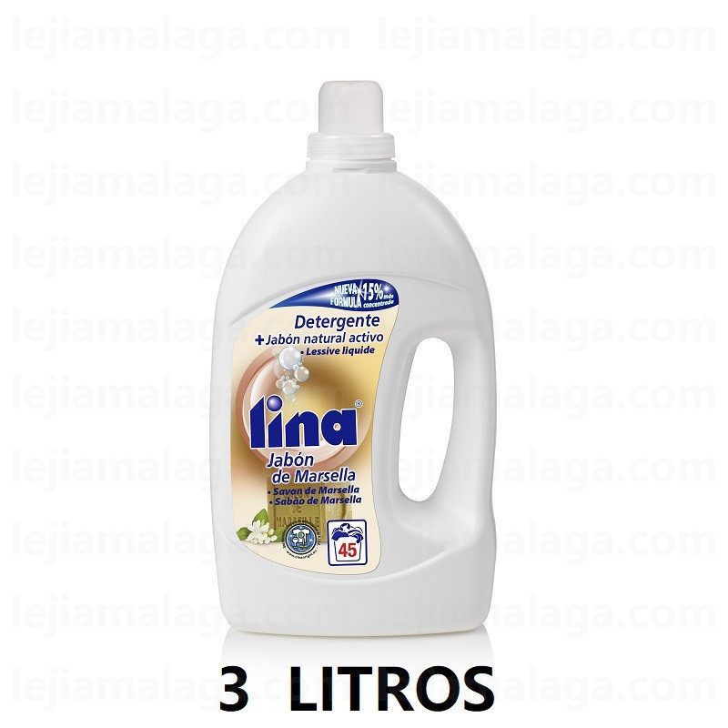 DETERGENTE LIQUIDO LINA JABON DE MARSELLA 3 LITROS