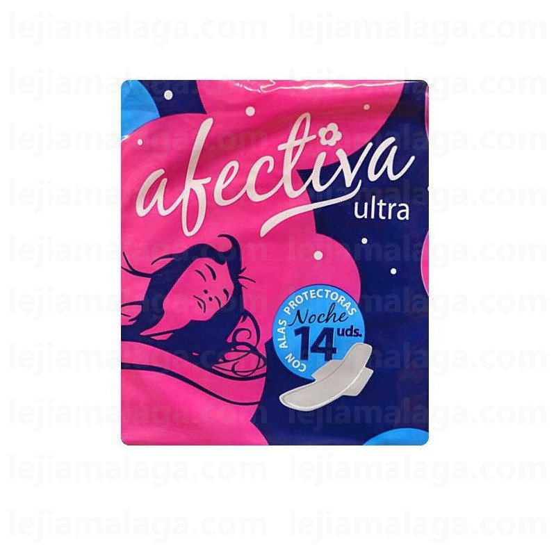 COMPRESAS AFECTIVA ULTRA 14UDS CON ALAS NOCHE