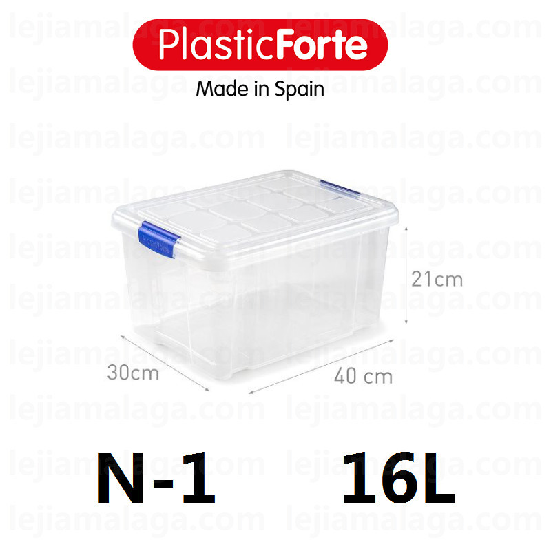 Caja ordenacion N-1 16L 40x30x21cm Plastic Forte