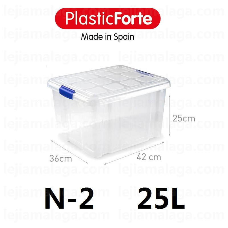 Caja ordenacion N-2 25L 42x36x25cm Plastic Forte
