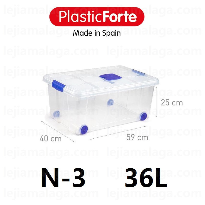 Caja ordenacion N-3 36L 59x40x25cm Plastic Forte