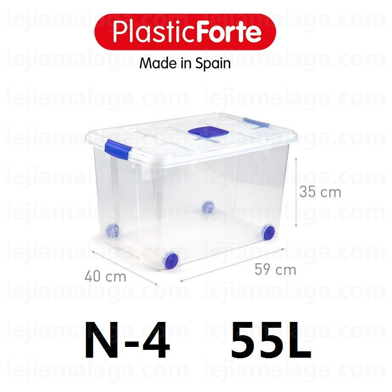 Caja ordenacion N-4 55L 59x40x35cm Plastic Forte