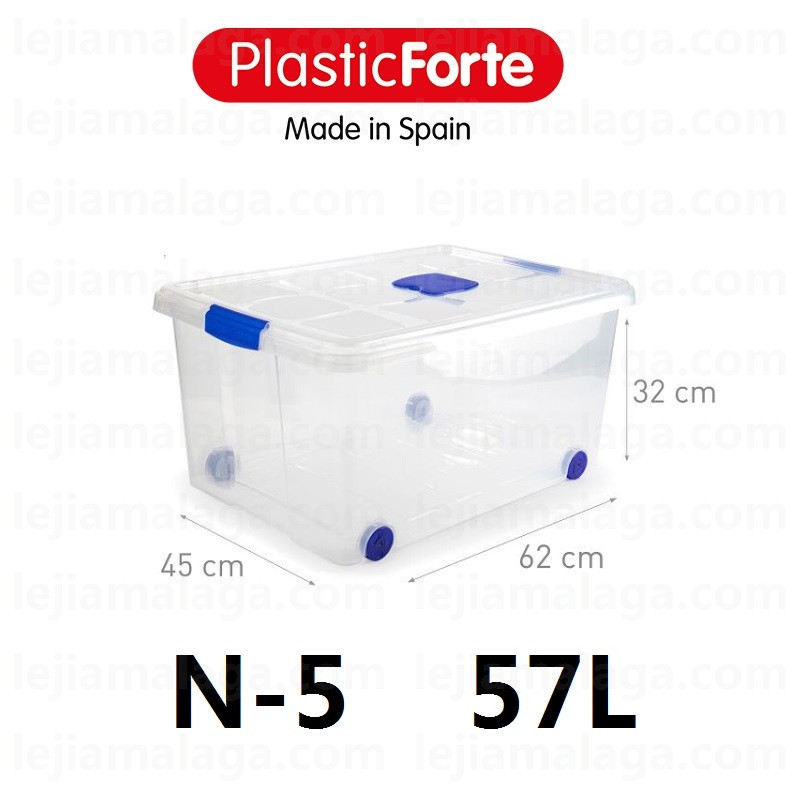 Caja ordenacion N-5 57L 62x45x32cm Plastic Forte