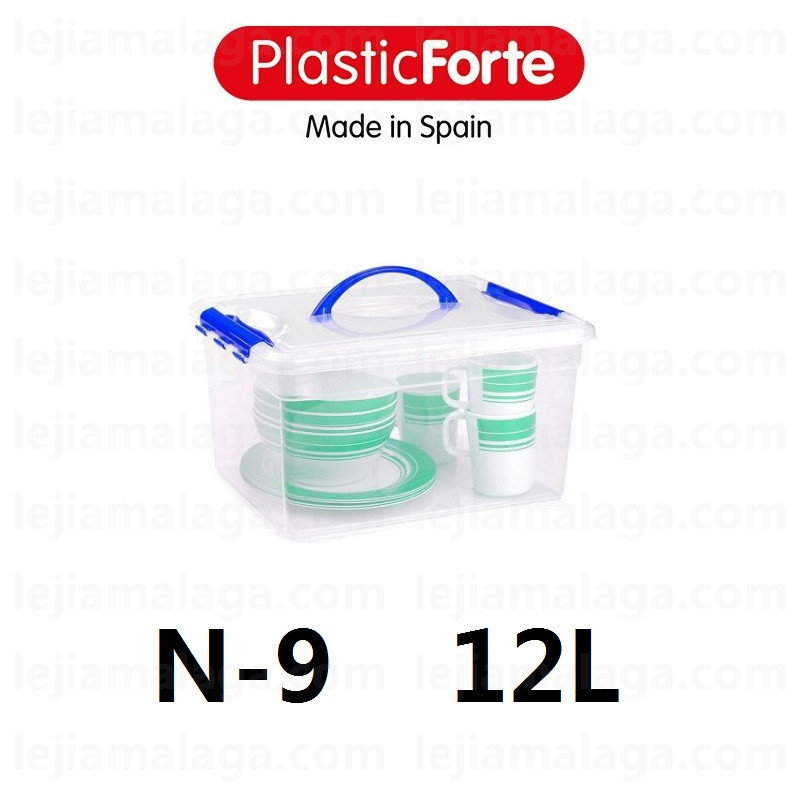 CAJA ORDENACION N-9 12L TRANSPARENTE PLASTIC FORTE