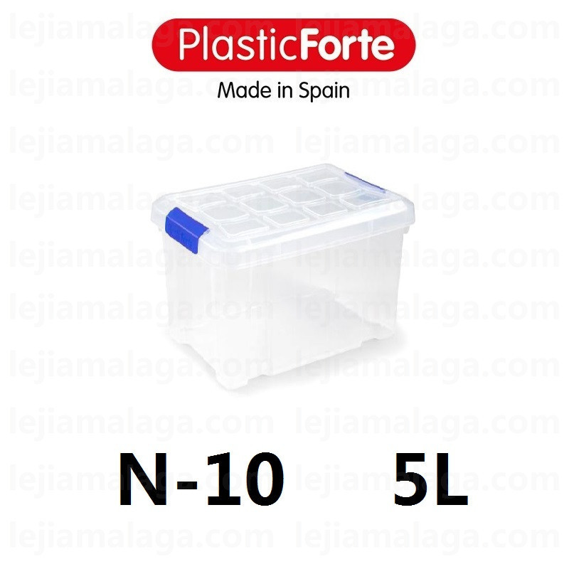 CAJA ORDENACION N-10 5L TRANSPARENTE PLASTIC FORTE