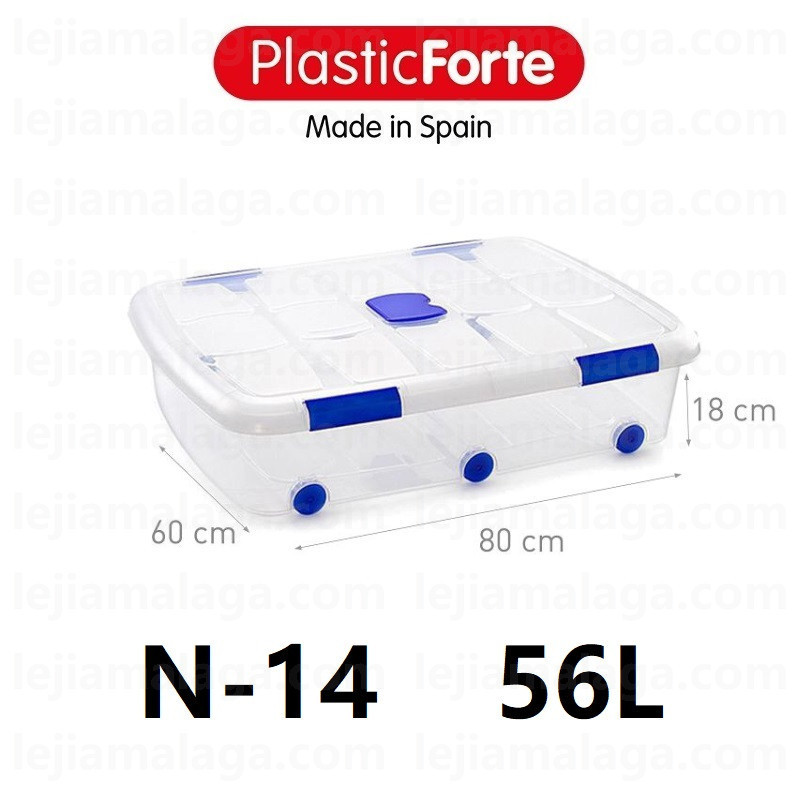 CAJA ORDENACION N14 56L 80X60X18CM PLASTIC FORTE