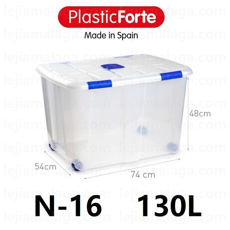 CAJA ORDENACION N16 130L 74X54X48CM PLASTIC FORTE