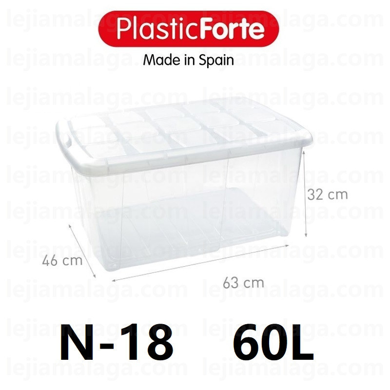 CAJA ORDENACION N18 60L 63X46X32CM PLASTIC FORTE