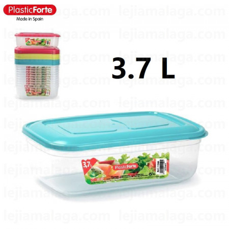 8414926115441FIAMBRERA RECTANGULAR 3.7 L SURTIDO COLOR PLASTIC FORTE