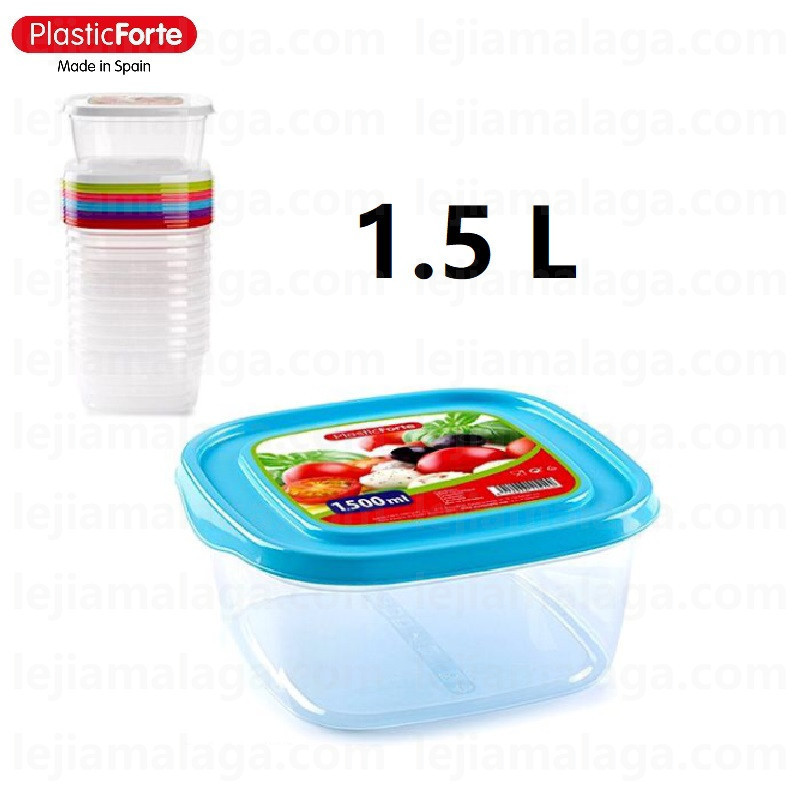 8414926115137FIAMBRERA CUADRADA 1.5 L SURTIDO COLOR PLASTIC FORTE