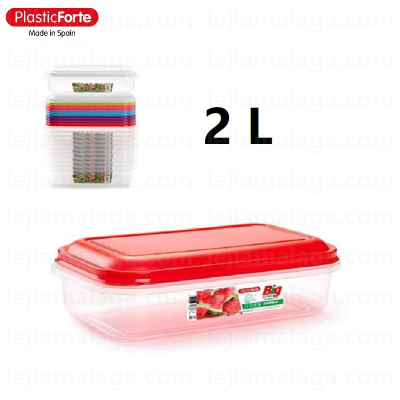 8414926114932FIAMBRERA RECTANGULAR 2L SURTIDO COLOR PLASTIC FORTE