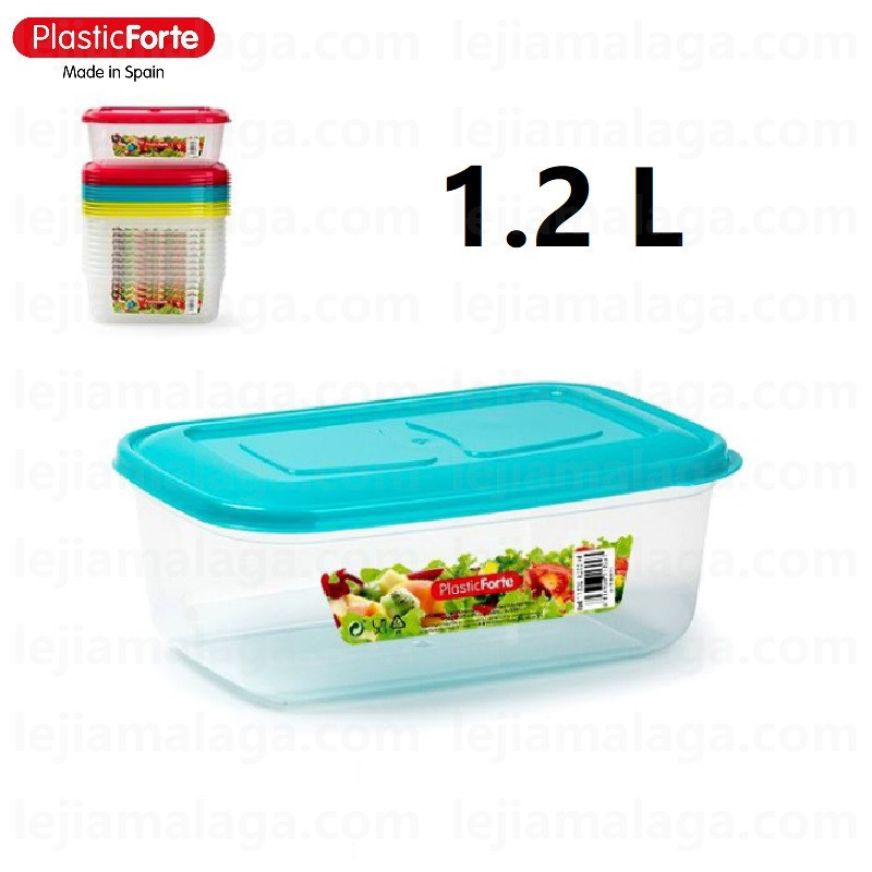8414926113027FIAMBRERA RECTANGULAR 1.2 L SURTIDO COLOR PLASTIC FORTE