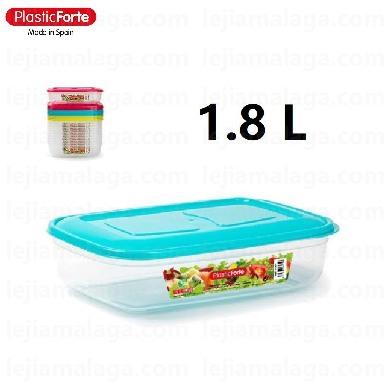 8414926113010FIAMBRERA RECTANGULAR 1.8 L SURTIDO COLOR PLASTIC FORTE
