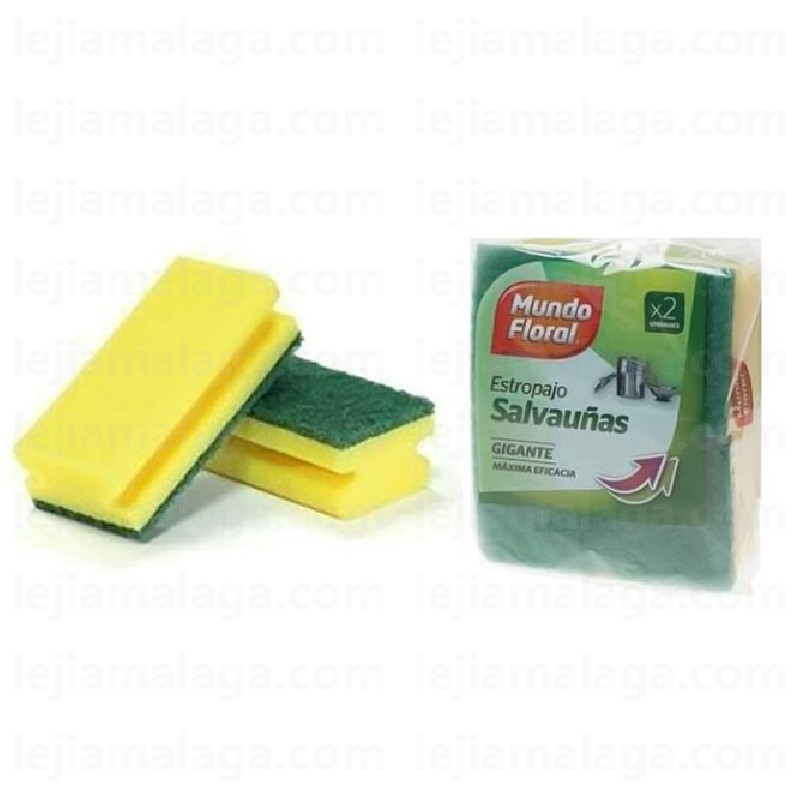 8425503102129ESTROPAJO MUNDO FLORAL SALVAUNAS GIGANTE 2 PCS