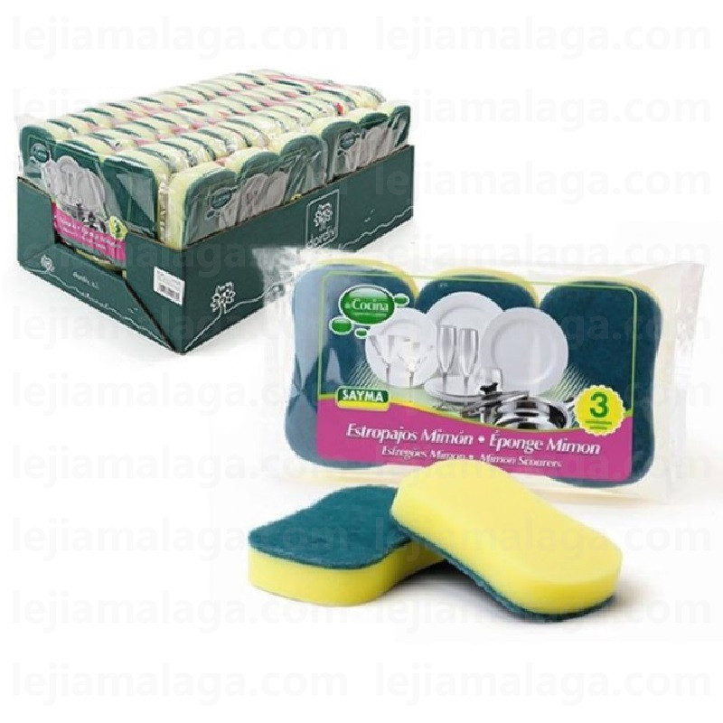 8427279000364ESTROPAJO SAYMA MIMON 3 PCS