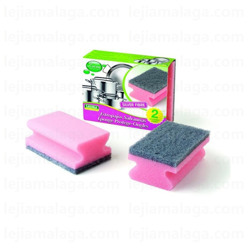 8427279000814ESTROPAJO SAYMA SALVAUNAS SILVER FIBRE 2 PCS