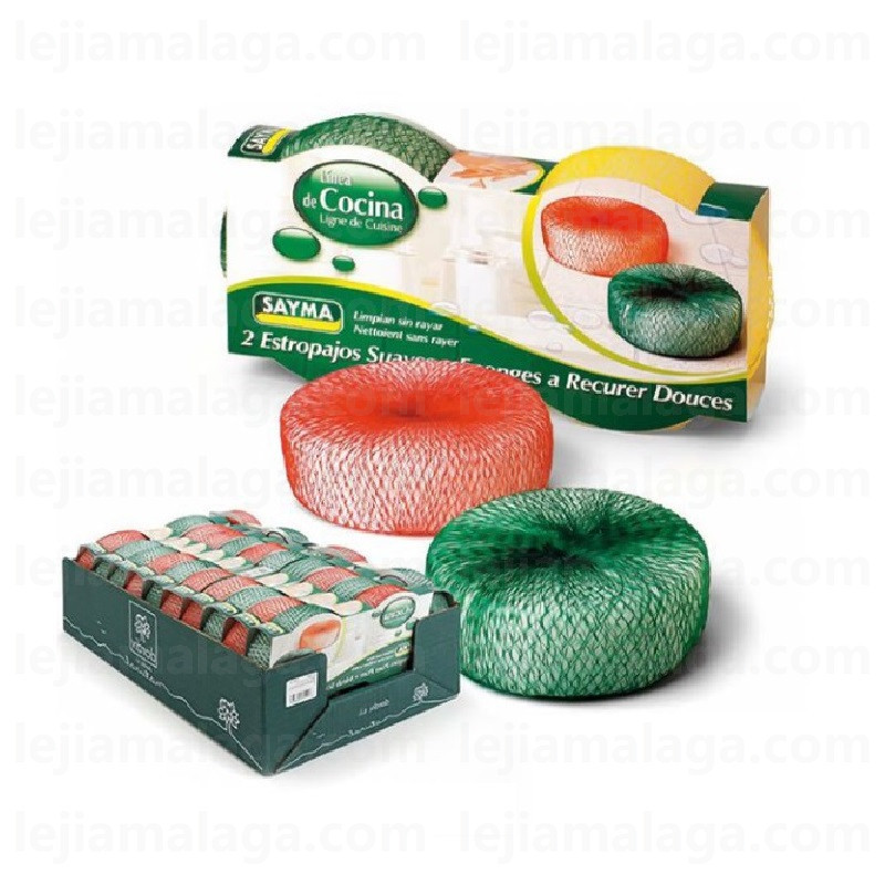 8427279386529ESTROPAJO SAYMA CON MALLAEN CAJA 2 PCS
