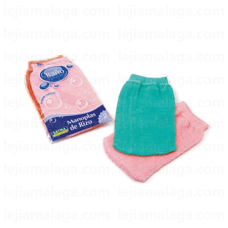 8427279394036BAÑO MANOPLAS SAYMA RIZO 2 PCS