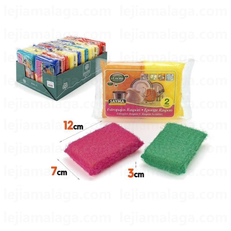 8427279407408ESTROPAJO SAYMA RASPON 2 PCS