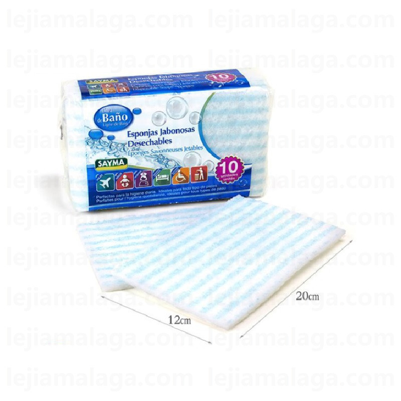 8427279410934ESPONJA SAYMA JABONOSAS DESECHABLES 10 PCS