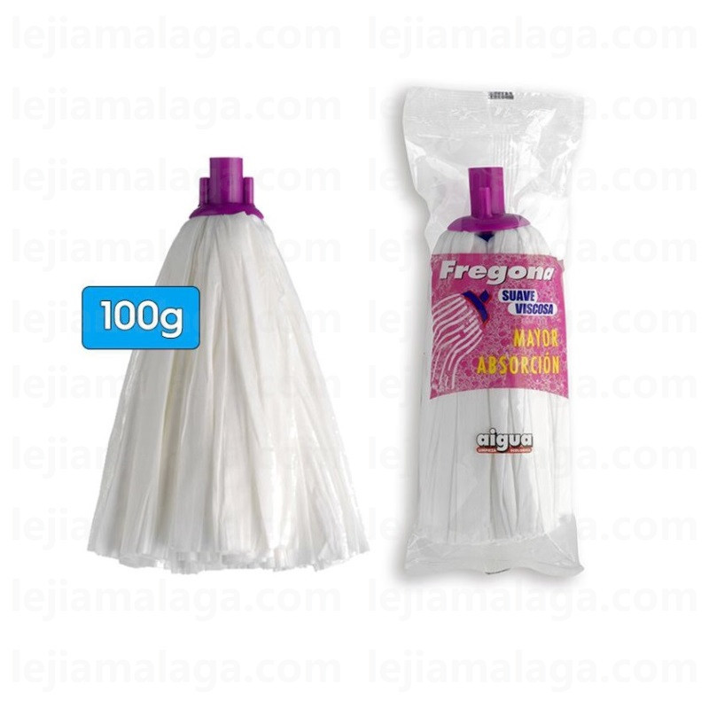 8436025810102FREGONA AIGUA VISCOSA 100 GRS BLANCA EN BOLSA
