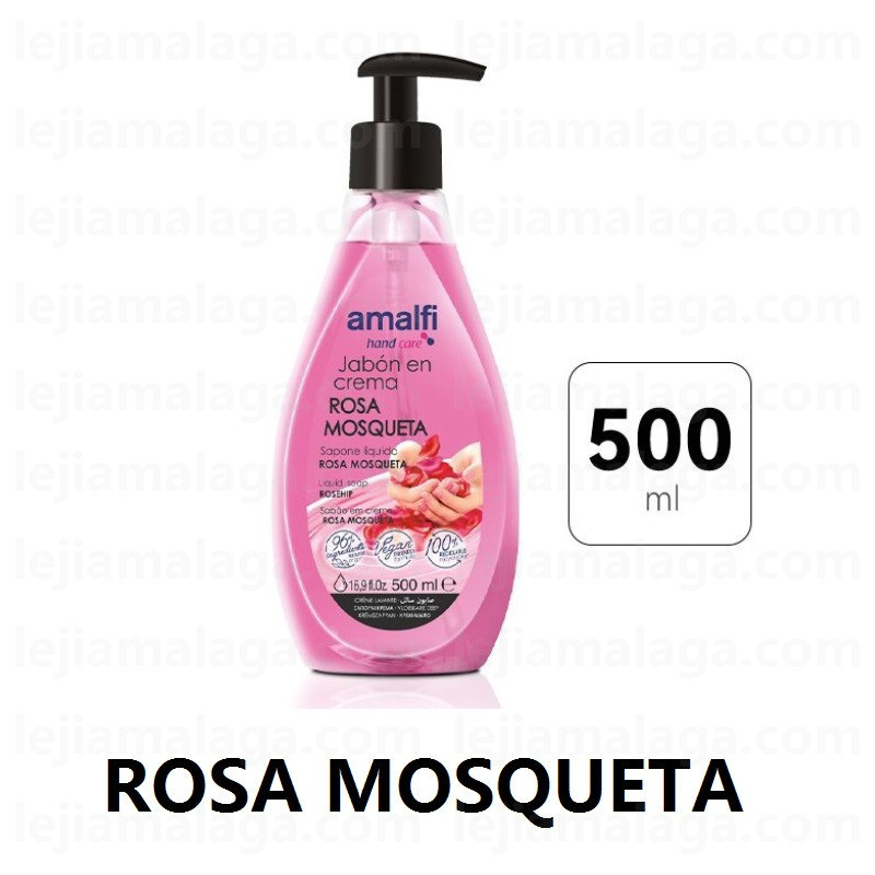 8414227057624JABON DE MANO AMALFI ROSA MOSQUETA 500 ML