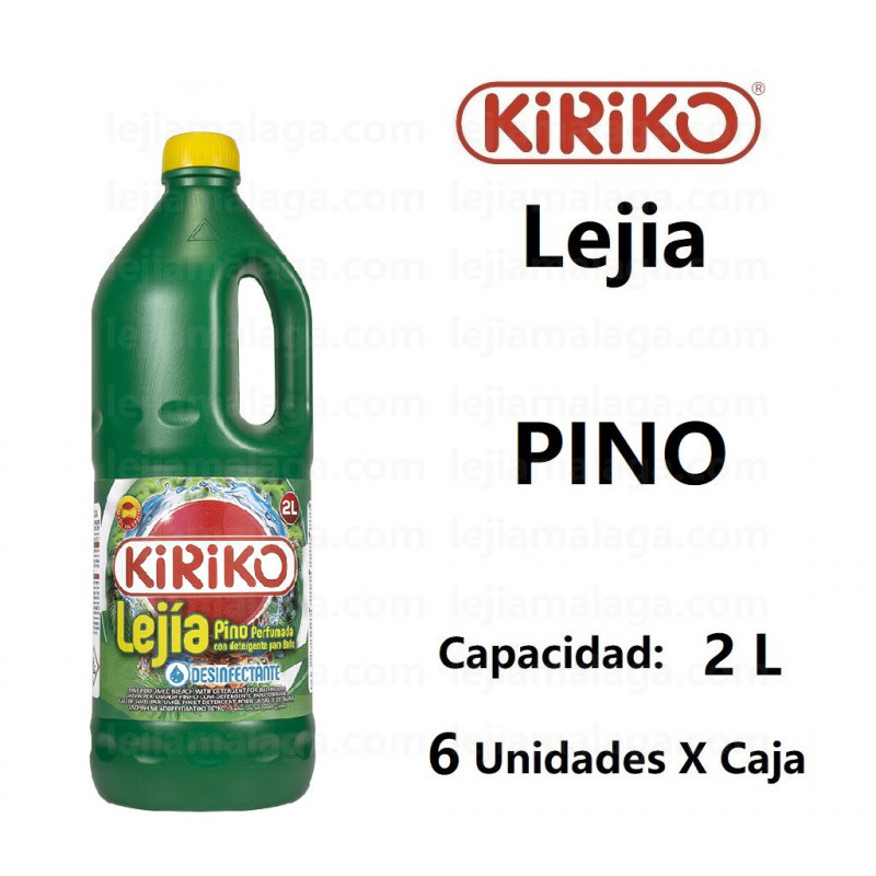 8411878302196Lejia 2 Litros kiriko Pino Con Detergente