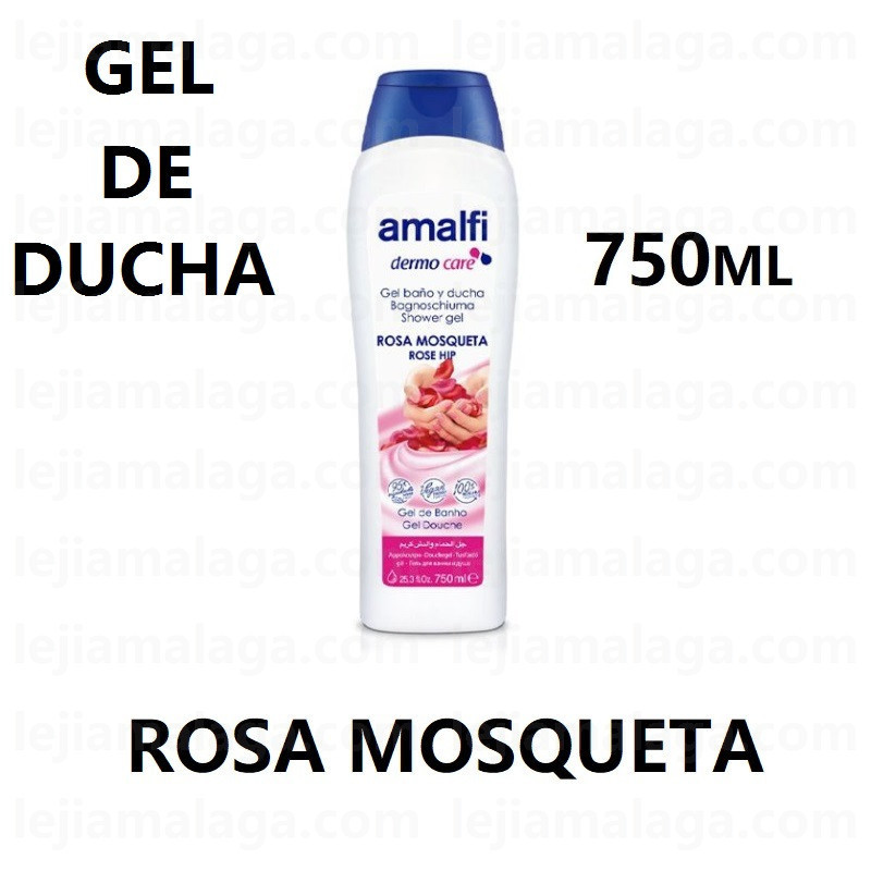 8414227038036GEL DE BAÑO Y DUCHA AMALFI ROSA MOSQUETA 750 ML