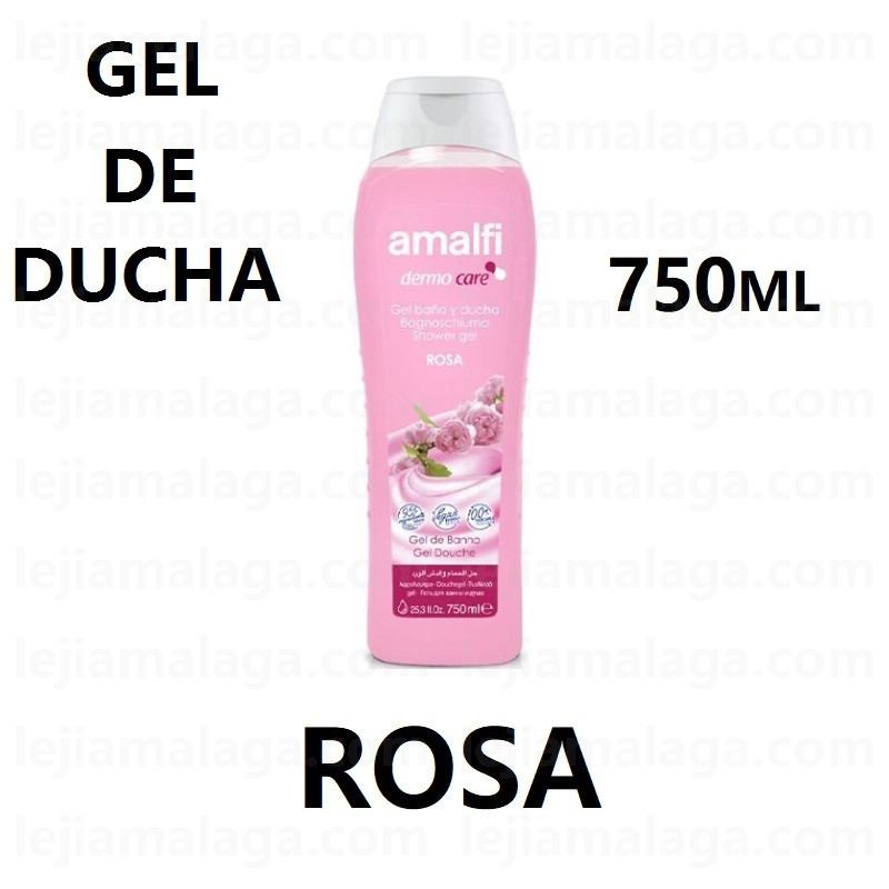 8414227691897GEL DE BAÑO Y DUCHA AMALFI SUAVE ROSA 750ML