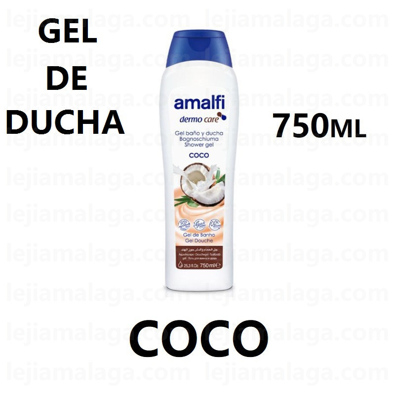8414227040688GEL DE BAÑO Y DUCHA AMALFI LECHE DE COCO 750 ML