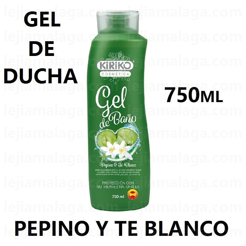 8411878209167GEL DE BAÑO Y DUCHA KIRIKO PEPINOS Y TE BLANCO 750 ML