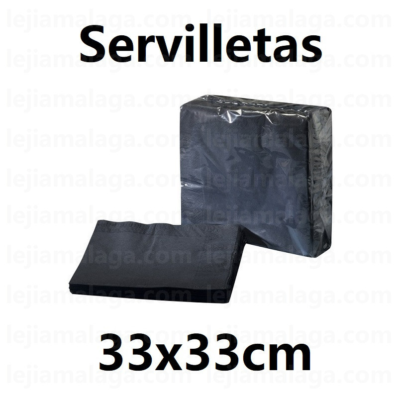 5607870733035SERVILLETAS 33x33 NEGRA