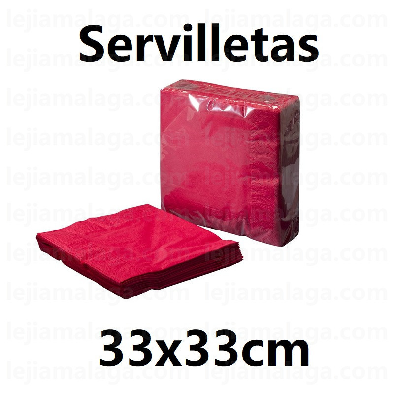 5607870733028SERVILLETAS 33x33 ROJA
