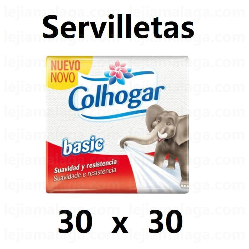 8410469300337SERVILLETAS COLHOGAR BLANCA 30 x 30