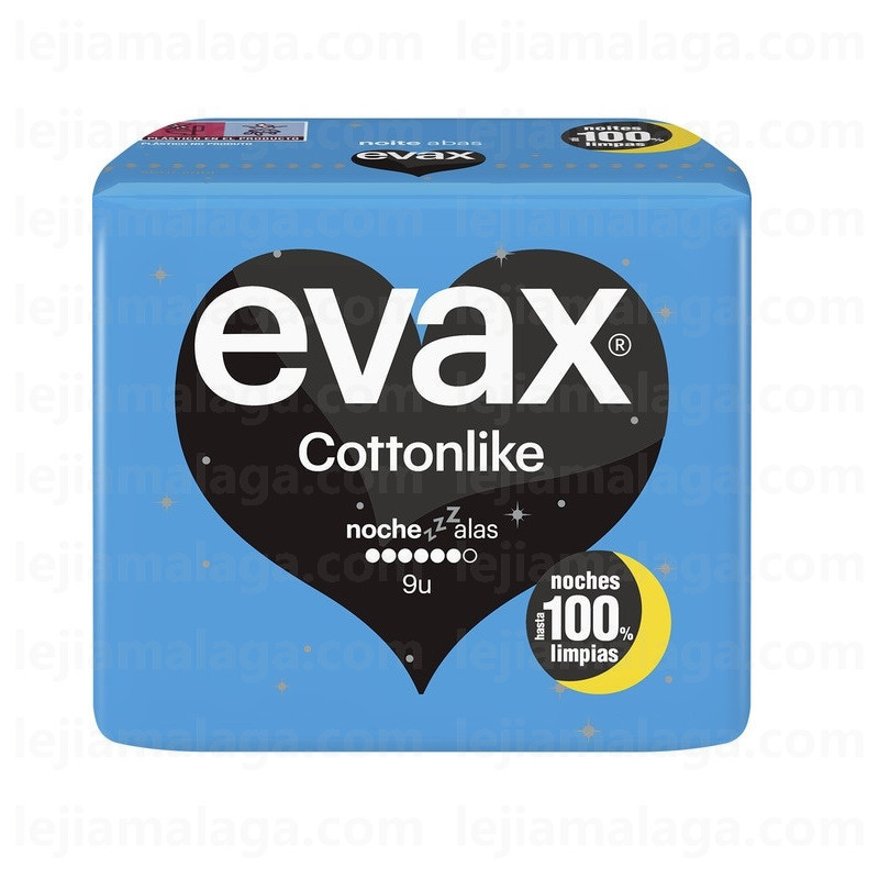 8001090050892COMPRESAS EVAX COTTONLIKE NOCHE6 9U CON ALAS