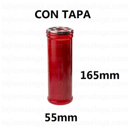 8428451010881VELON VOTIVO V-5L ROJO CON TAPA 165X55 MM