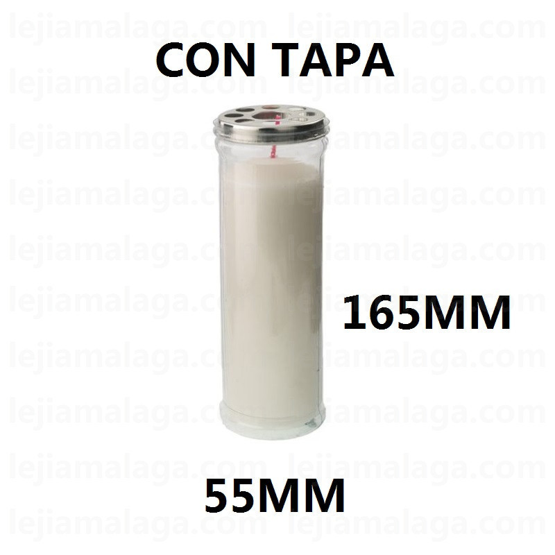 8428451010898VELON VOTIVO V-5L BLANCO CON TAPA 165X55 MM