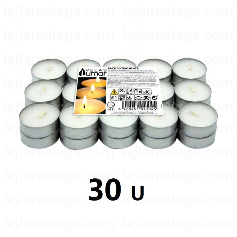 8428451041045VELAS PACK 30 TEALIGHTS VELAS LUMAR