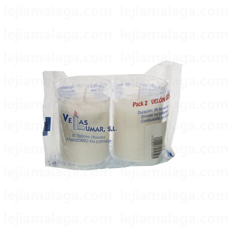 8428451210595BOLSA PACK 2 VELON BLANCO VELAS LUMAR
