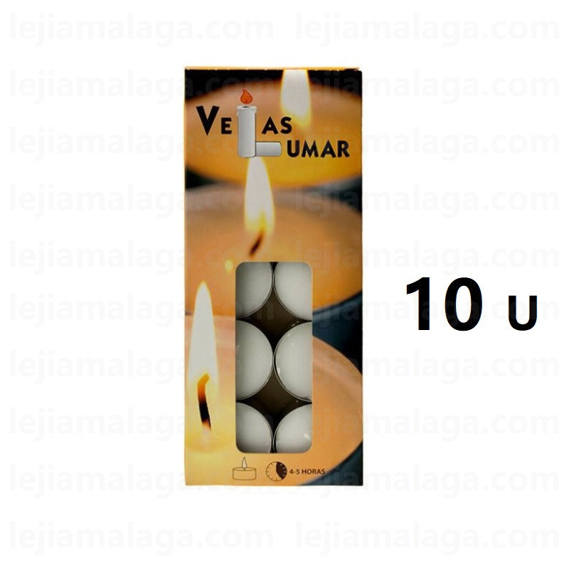 8428451041052VELAS PACK 10 TEALIGHTS VELAS LUMAR