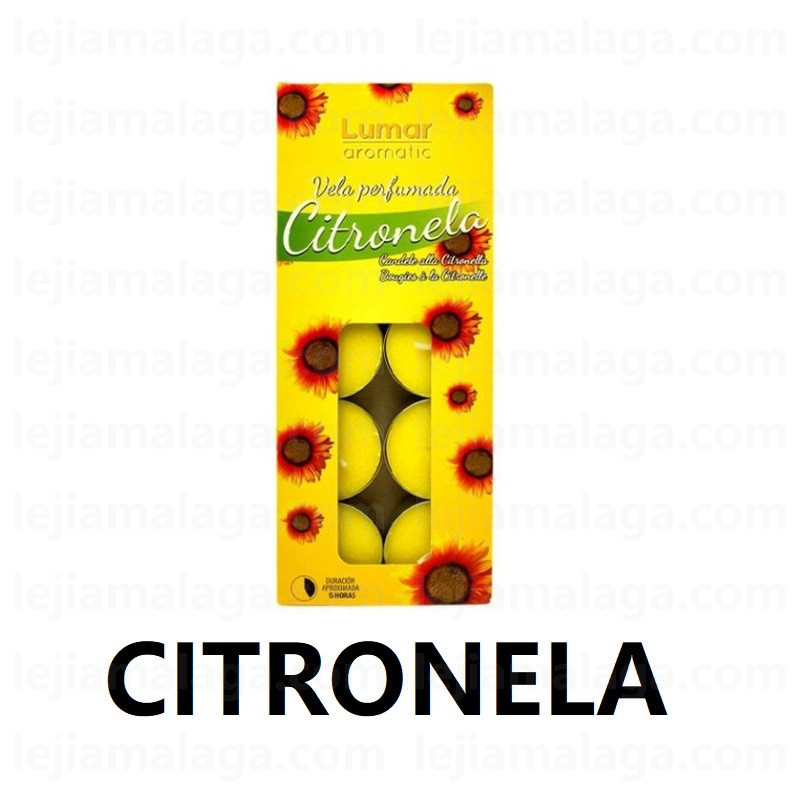 8428451042141VELAS PACK 10 TEALIGHTS CITRONELA VELAS LUMAR