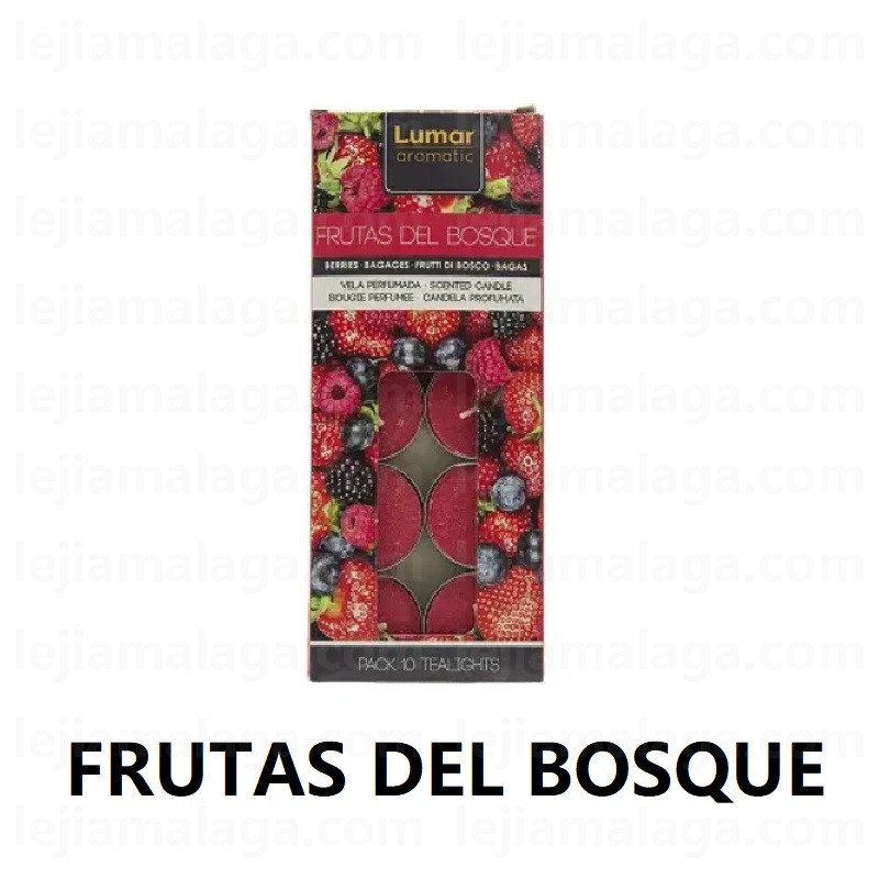 8428451042189VELAS PACK 10 TEALIGHTS FRUTAS DEL BOSQUE VELAS LUMAR