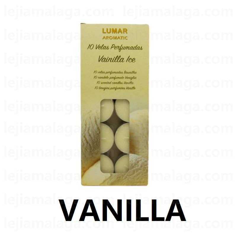 8428451042219VELAS PACK 10 TEALIGHTS VANILLA VELAS LUMAR