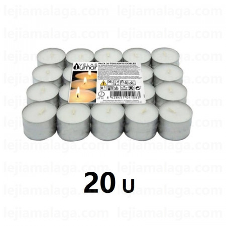 8428451041083VELAS PACK 20 TEALIGHTS VELAS LUMAR